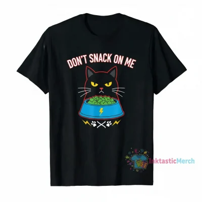 Don't Snack on Me Cat T-Shirt | Funny Cat Lover Graphic Tee
