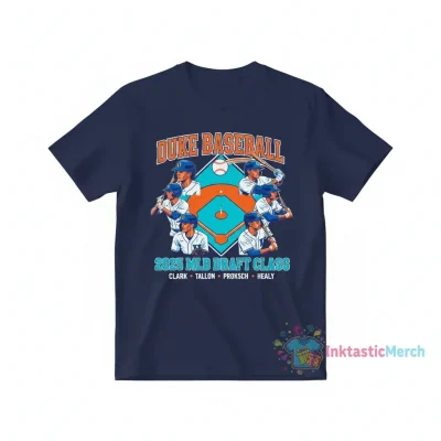 Duke Baseball 2025 MLB Draft Shirt: Clark Wallace, James Tallon, Owen Proksch, Andrew Healy Fan Tee