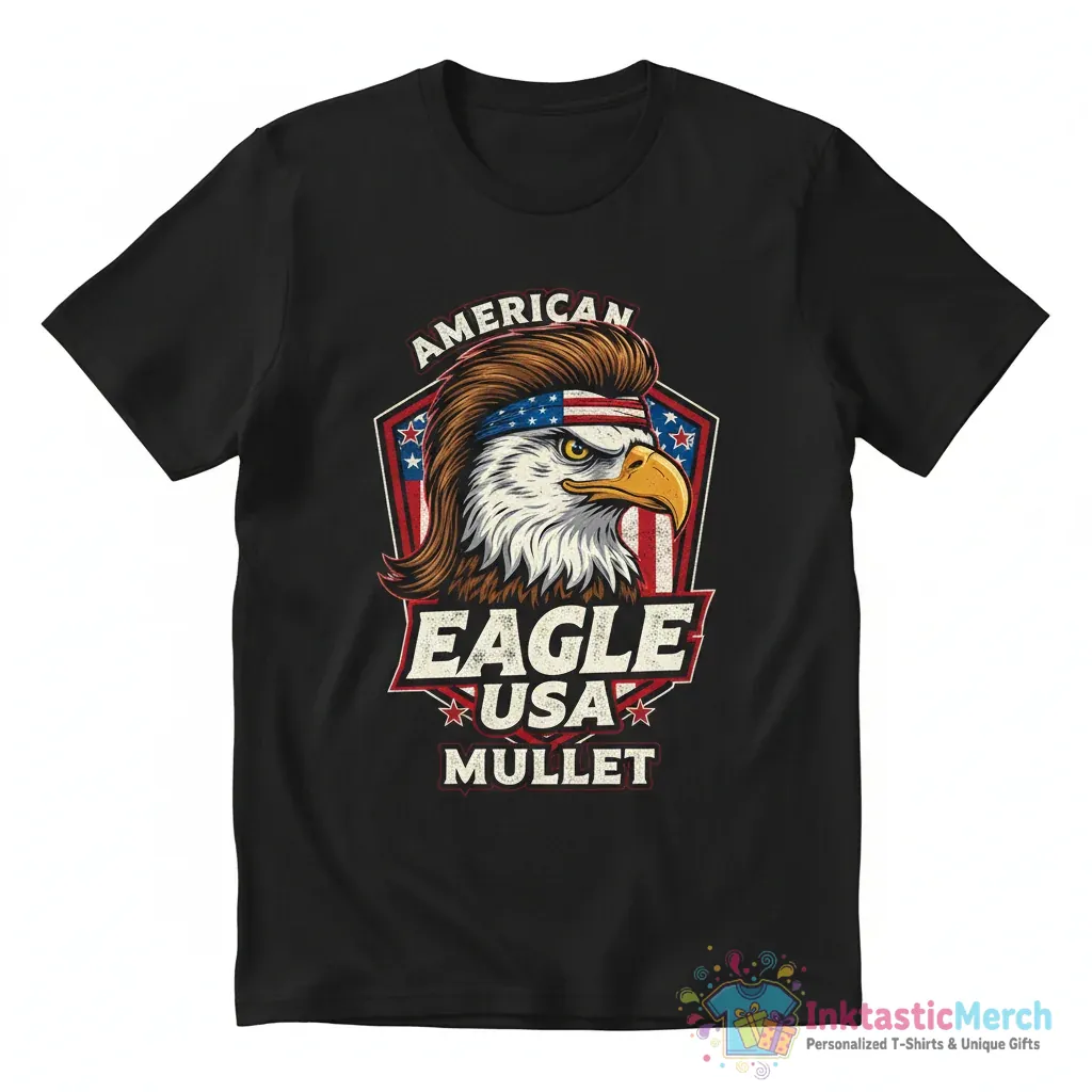 Eagle USA American Mullet Essential T-Shirt 1 Eagle USA American Mullet Essential T-Shirt