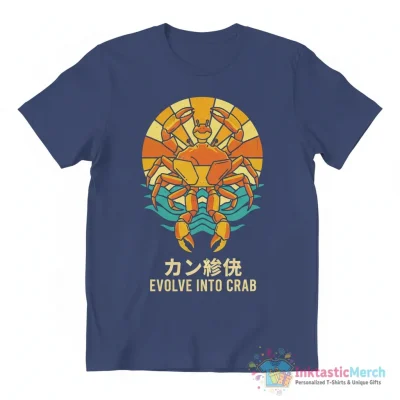 "Evolve into Crab Japanese Vintage" Essential T-Shirt for Sale by VintageMedatsu - High Quality Printed T-Shirt