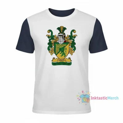 Farrell Family Crest – Regal Irish Coat of Arms, Heraldic Gold & Green Design" Essential T-Shirt