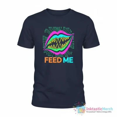 "Feed Me Logo" Essential T-Shirt for Sale by Wyllydd - High Quality Printed T-Shirt