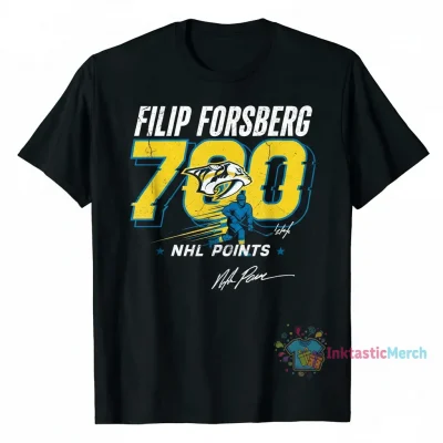 Filip Forsberg Nashville Predators NHL 700 Point Signature Shirt
