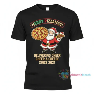 Funny Christmas Pizza Joke Santa Claus Xmas 2021" Essential T-Shirt