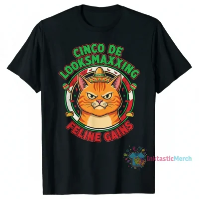 Funny Cinco De Mayo Mewing Meme Looksmax Meme Looksmaxxing Cat Meme Essential T-Shirt