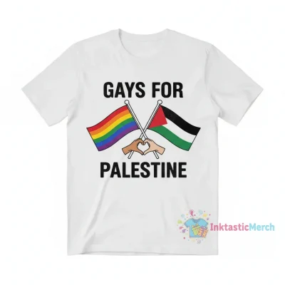 Gays for Palestine Rainbow Palestinian Flag Essential T-Shirt