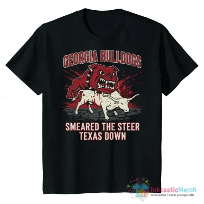 Georgia Bulldogs beat Texas Longhorns smear the street shirt - High Quality Printed T-Shirt