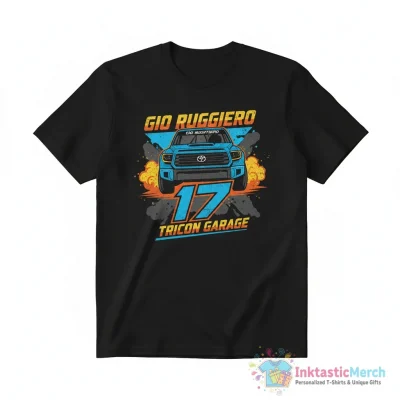 Gio Ruggiero No 17 Toyota Tundra TRD Pro for Tricon Garage signature shirt - High Quality Printed T-Shirt