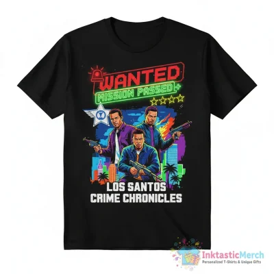 Grand Theft Auto V wanted mission passed vintage shirt - High Quality Printed T-Shirt