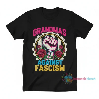 Grantifa Grandmas Against Fascism Flag T-Shirt