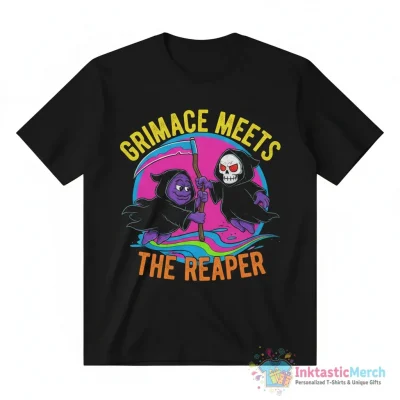 Grimace Mets The Grimace Reaper shirt - High Quality Printed T-Shirt