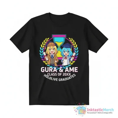 "Gura and Ame Graduated - Hololive" Essential T-Shirt for Sale by BigKusa - High Quality Printed T-Shirt