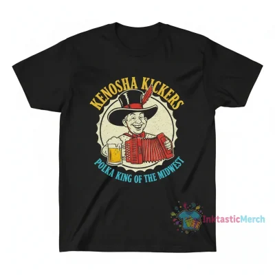 Gus Polinski Kenosha Kickers Polka King Midwest T-Shirt