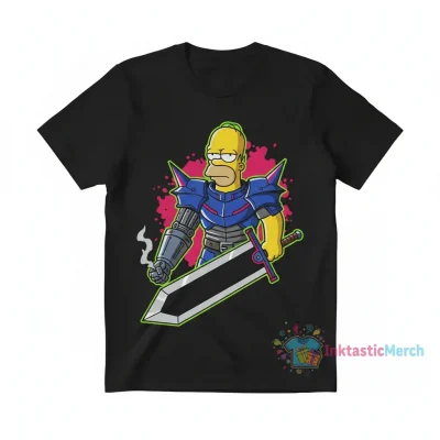 Guts Homer Simpson Berserk Anime T-Shirt | Durable & Vibrant