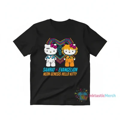 Hello Kitty Sanrio Neon Genesis Evangelion Collab Poster & Sticker" Essential T-Shirt