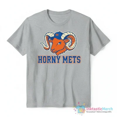 Horny New York Mets Parody logo shirt - High Quality Printed T-Shirt