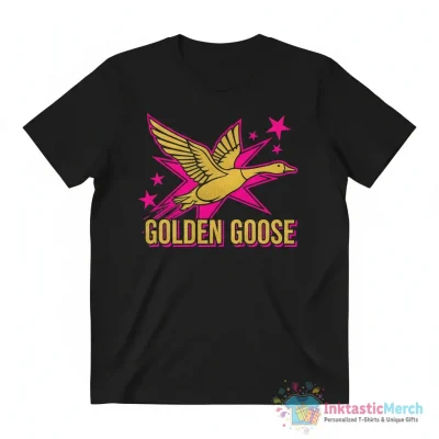 Hot Pink Inspired Golden Goose Logo Premium T-Shirt