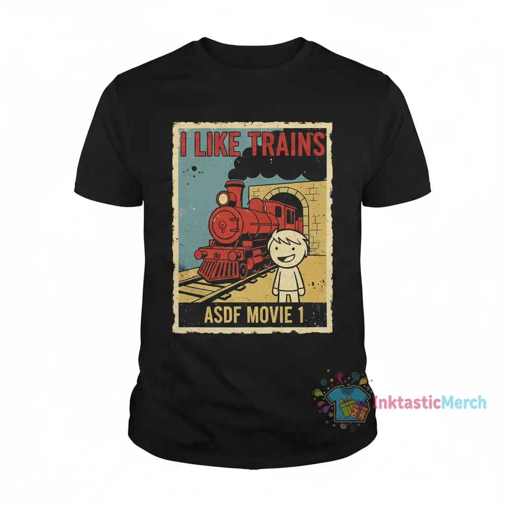 I LIKE TRAINS ASDF MOVIE 1" Essential T-Shirt 1 I LIKE TRAINS ASDF MOVIE 1" Essential T-Shirt
