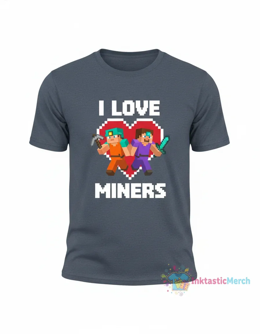 I Love Steve Miners T-Shirt - Unique Fan Apparel for Gamers 1 I Love Steve Miners T-Shirt - Unique Fan Apparel for Gamers