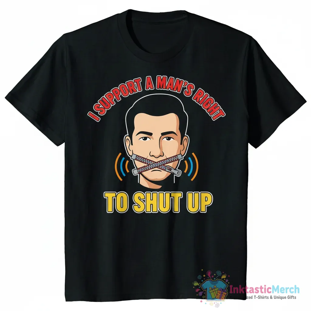 I Support a Man's Right to Shut the Fuck Up Cool meme T-Shirt for Sale 1 "I Support a Man's Right to Shut the Fuck Up Cool meme" Essential T-Shirt for Sale by Korvs - High Quality Printed T-Shirt