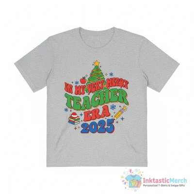 In My Very Merry Teacher Era 2025 Personalized Ornament - High Quality Printed T-Shirt