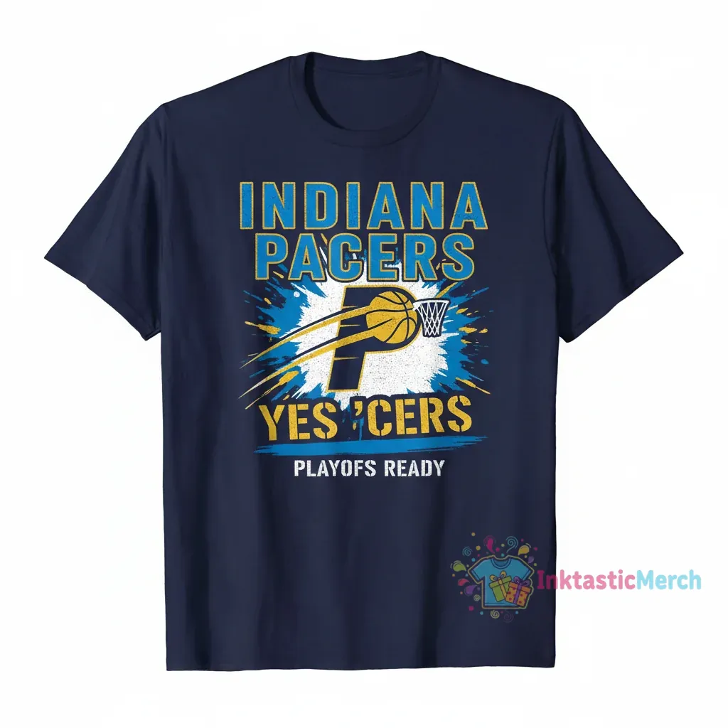 Indiana Pacers YES 'CERS NBA Playoffs T-Shirt 1 Indiana Pacers YES 'CERS NBA Playoffs T-Shirt