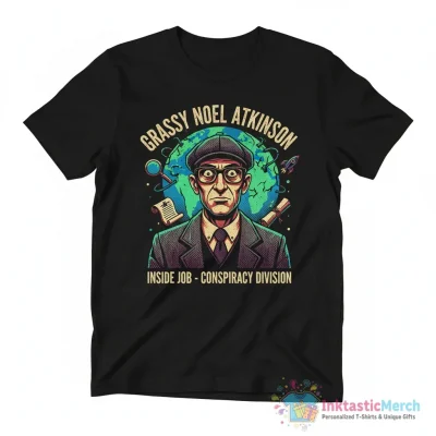 "Inside Job - Grassy Noel Atkinson" Essential T-Shirt for Sale by HyenasDesign - High Quality Printed T-Shirt