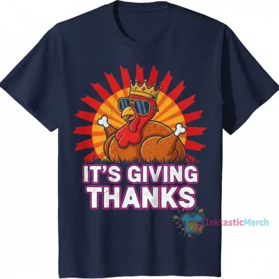 It's Giving Thanks Turkey Thanksgiving Meme T-Shirt