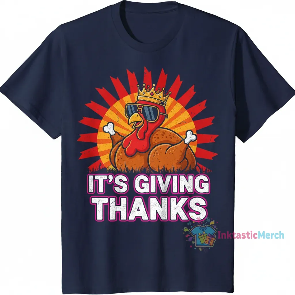 It's Giving Thanks Turkey Thanksgiving Meme T-Shirt 1 It's Giving Thanks Turkey Thanksgiving Meme T-Shirt