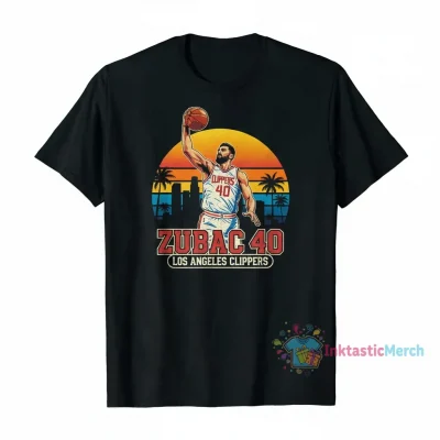 Ivica Zubac 40 Los Angeles Clippers Vintage Tee
