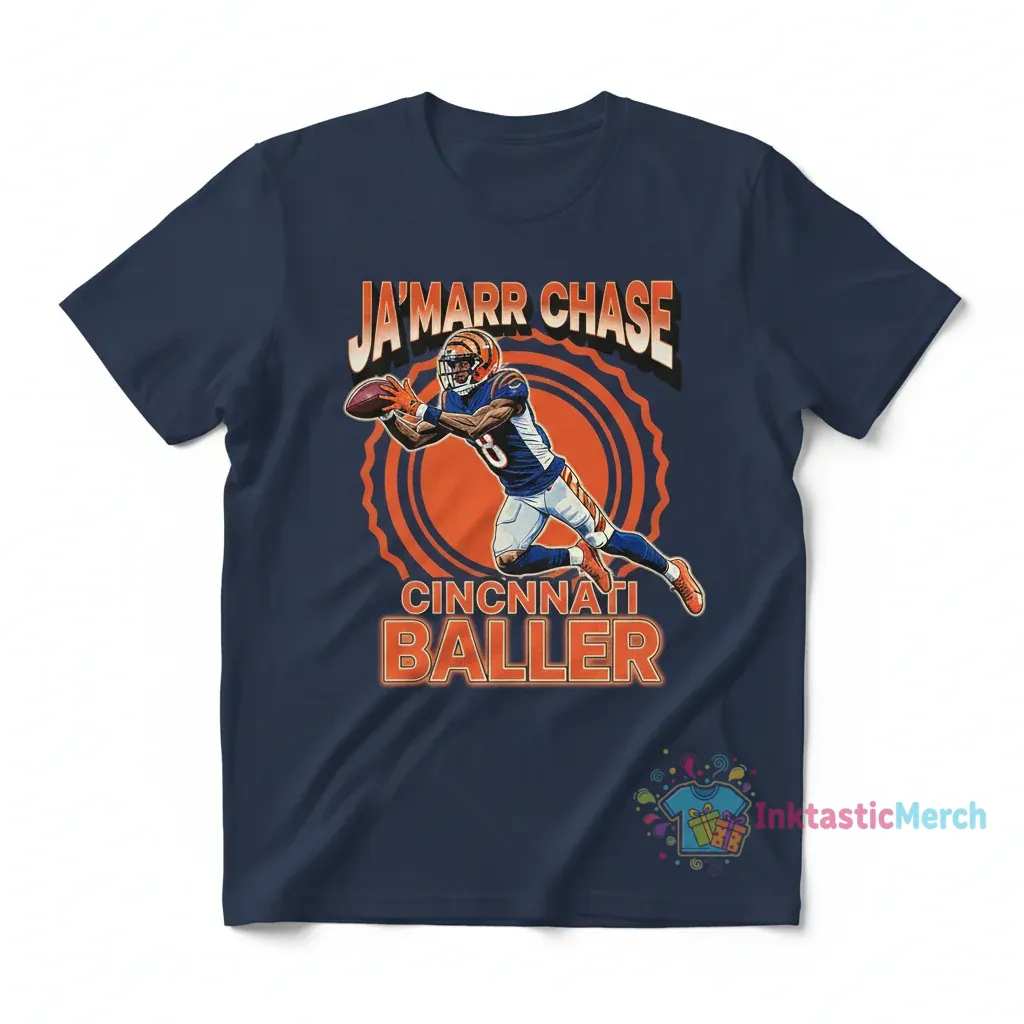 Ja'Marr Chase Cincinnati Bengals Wide Receiver Retro Baller T-Shirt 1 Ja'Marr Chase Cincinnati Bengals Wide Receiver Retro Baller T-Shirt