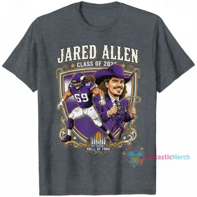 Jared Allen Minnesota Vikings 2025 Pro Football Hall of Fame T-Shirt