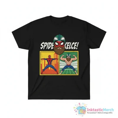 Jason Kelce’s x Spiderman meme Jason Kelce giving this shirt funny shirt - High Quality Printed T-Shirt