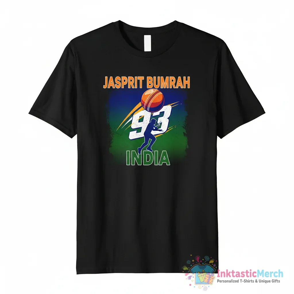 Jasprit Bumrah | 93 | Indian Cricket Jersey T-Shirt for Sale 1 "Jasprit Bumrah | 93 | Indian Cricket Jersey" Essential T-Shirt for Sale by championwarrior - High Quality Printed T-Shirt