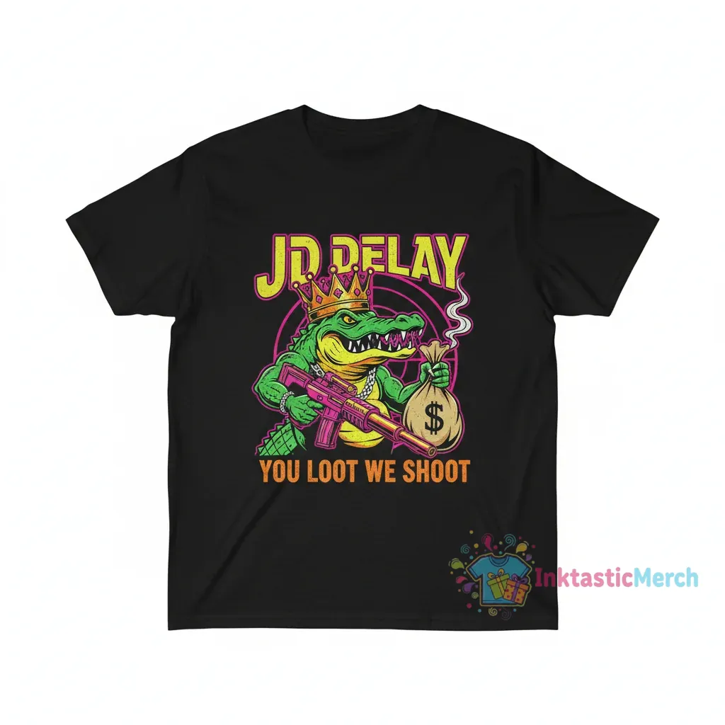 Jd Delay you loot we shoot alligator shirt 1 Jd Delay you loot we shoot alligator shirt