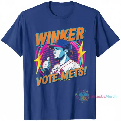 Jesse Winker Wearing Vote Mets T-Shirt