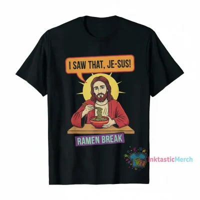 Jesus watching you while eating ramen funny meme vintage aesthetic je-sus Essential T-Shirt