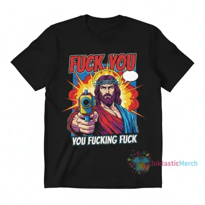 Jesus with Gun: A Statement of Defiance and Belief - Premium Tee