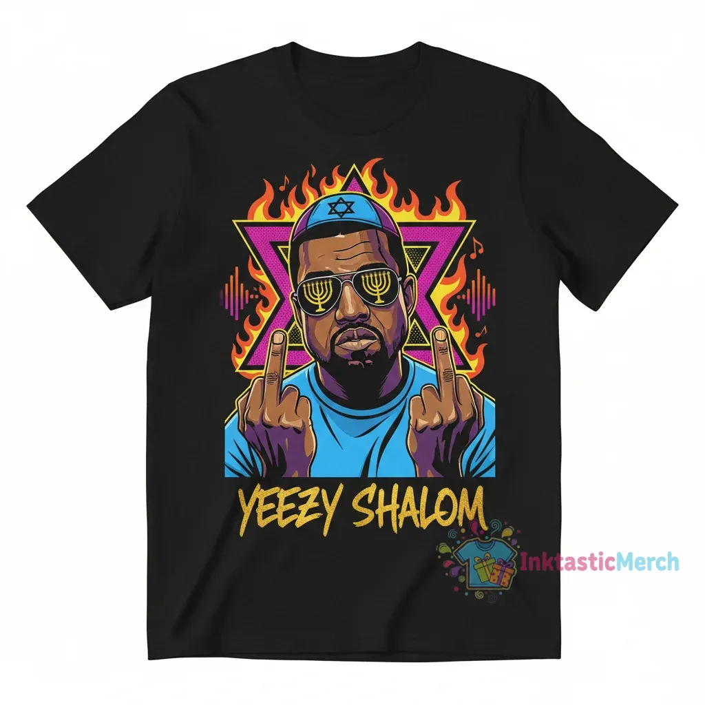 Jewish Kanye West Middle Finger T-Shirt - Graphic Tee 1 Jewish Kanye West Middle Finger T-Shirt - Graphic Tee