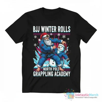 "Jiu-Jitsu Winter Wonderland - Santa Claus BJJ Gi Design" Classic T-Shirt for Sale by wfbjjstore - High Quality Printed T-Shirt