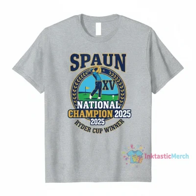 JJ Spaun 2025 Ryder Cup National Champion T-Shirt - Official Fan Gear