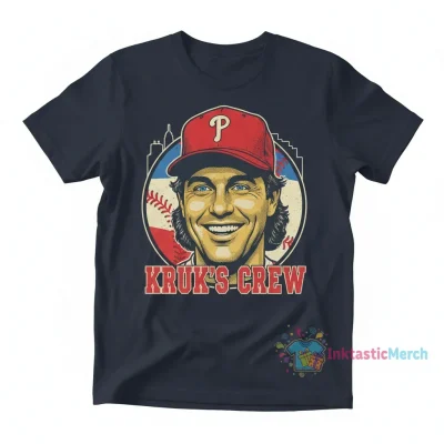 John Kruk Head Philadelphia Phillies Baseball T-Shirt - Officially Licensed Fan Gear