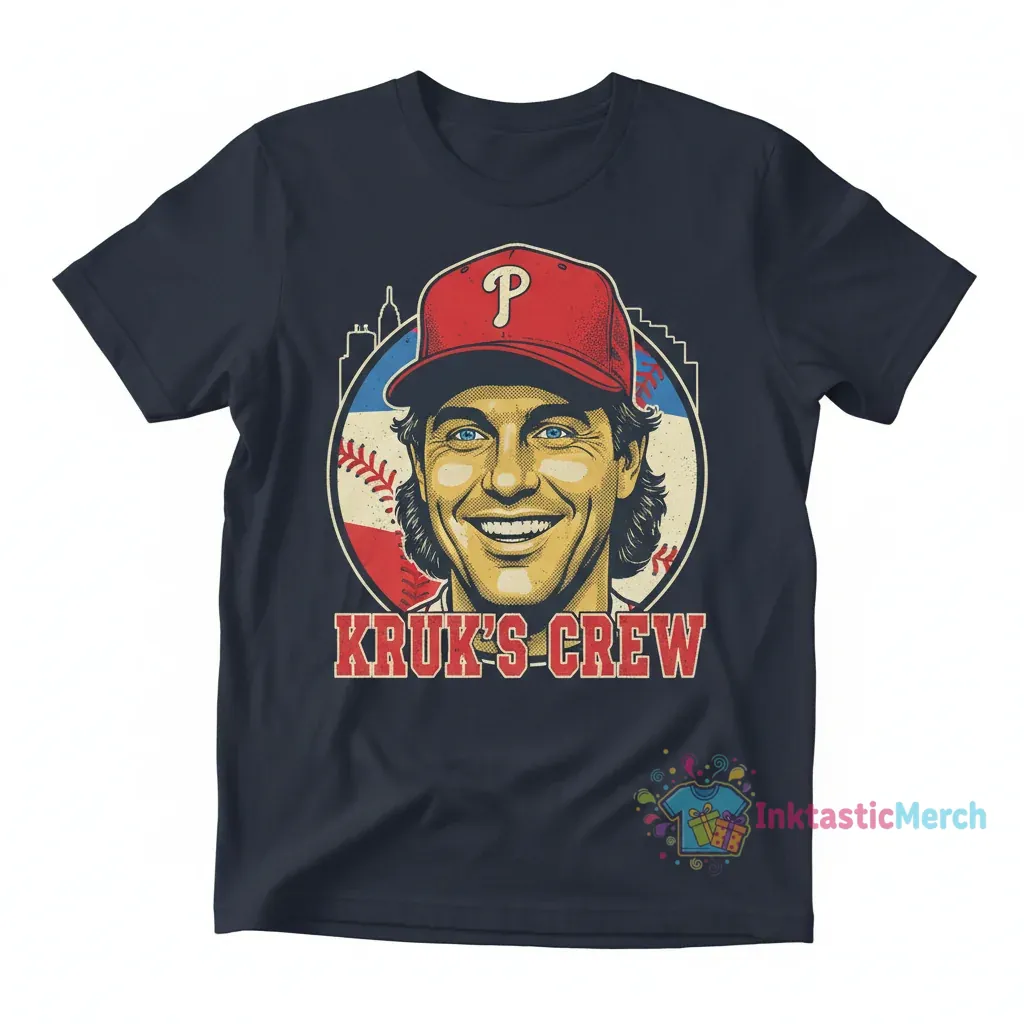 John Kruk Head Philadelphia Phillies Baseball T-Shirt - Officially Licensed Fan Gear 1 John Kruk Head Philadelphia Phillies Baseball T-Shirt - Officially Licensed Fan Gear