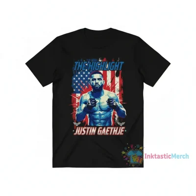 Justin Gaethje 'The Highlight' American Flag T-Shirt