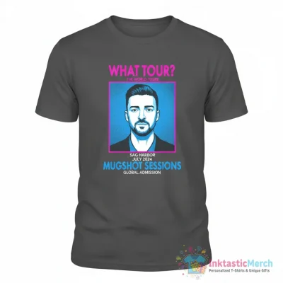 "Justin Timberlake Mugshot Tour Shirt" Essential T-Shirt for Sale by DubieStreetwear - High Quality Printed T-Shirt