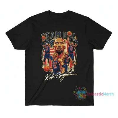 Kobe Bryant Team USA Collage Vintage Signature T-Shirt