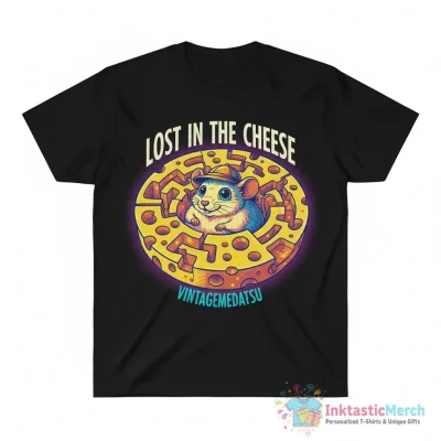 "Lost in the Cheese Rat" Essential T-Shirt for Sale by VintageMedatsu - High Quality Printed T-Shirt