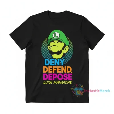 Mario Free Luigi Deny Defend Depose Luigi Mangione T-Shirt