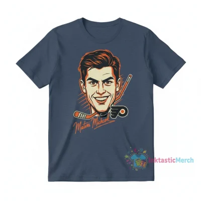 Matvei Michkov Philadelphia Flyers Caricature Signature T-Shirt