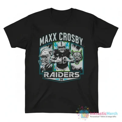 Maxx Crosby Las Vegas Raiders Outerstuff Triple Pic shirt - High Quality Printed T-Shirt